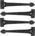 2 Pack 15 Inch Heavy-Duty T-Shape Strap Hinge with Screw Black Powder