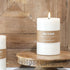 6 Inch PD Home & Garden LED Decorative for Home Spa Ambient Dcor Realistic Wax Wide Flameless Pillar Candle White Time