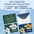 Frelimiu 24 Pack 4 Thank You Cards with Envelopes, Elegant Professional Raised Gold & Silver Foil, Designs, Pefect
