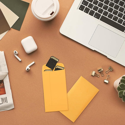 ValBox Coin Envelopes, Small Parts Envelope with Gummed Flap for Home, Garden or Office Use, Kraft Seed Envelopes 500
