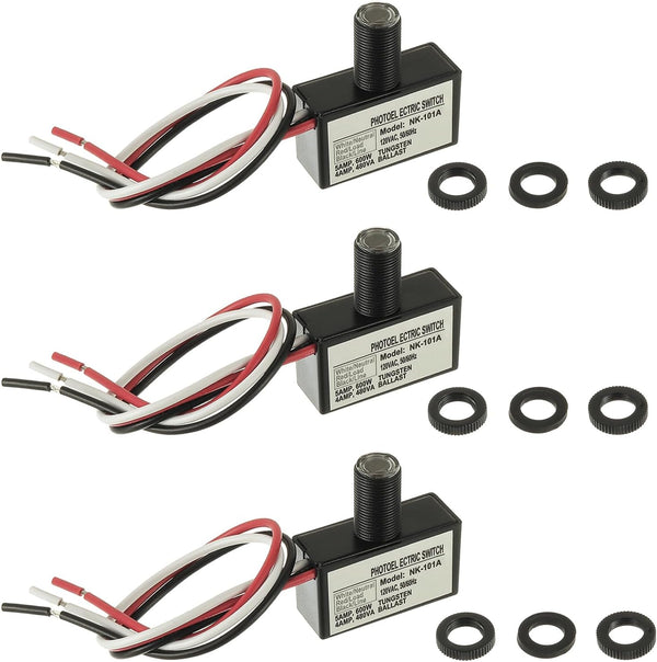 EPLZON 105V-130V AC Photocell Light Sensor Light Control Sensor Photoelectric Switch Dusk to