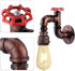 E26 60W Kawell Vintage Wall Light Fixtures Industrial Retro Wall Sconce Light Creative Water Pipe Wall Lamp Iron Art
