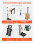110 lbs 2 1 VEVOR Folding Hand Truck, Load Capacity, Collapsible Luggage Cart with Wheels & Elastic Rope, Utility Dolly