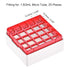 uxcell 25 Places Centrifuge Tube Freezer Storage Box, Waterproof Polypropylene Cryogenic Holder Rack, Red Pack of 4