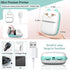 Mini Printer Portable, Inkless Sticker Printer with 8 Rolls Paper, Bluetooth Compatible with iOS + Android