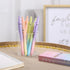 Mr. Pen Retractable Gel Pens, 6 Pack, Black Gel Pens, Gradient Color Barrels, Fine Point 0.5mm, Cute Aesthetic Pens