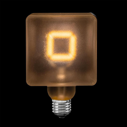 Bulb Bulb, E26 5W (50 2700K LED Cube Light, Unique Edison with Square Filament, Large Decorative Lamp, String