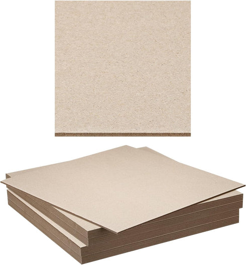 PATIKIL 20Pcs 12x12x0.12" Chipboard Sheets, 120PT Thick Book Board for Bookbinding Supplies, Gray