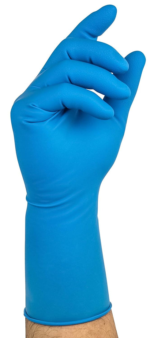 Microflex SafeGrip SG-375 Extra Thick Disposable Latex Gloves for Life Sciences, XL Blue (Box of 50)