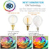 Bulbs,E12 Bulbs,4W 40 Bulb,400lm,Warm 2700K,Globe Bulb Bulb Decorative,6Pack. LED Frosted Candelabra Light Edison LED