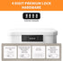 Lockable Storage Container Bin, 2.3 Gallon Heavy Duty Plastic Organizer Box with Combination Lock, White