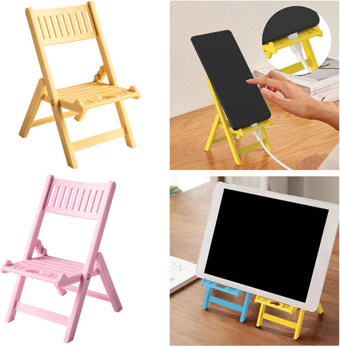 Tizuqe Foldable Chair Shape Phone Holder for Desk Portable Travel Holder Office Desk Accessories