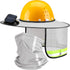 Floraltop 1 Set Solar Fan Sun Shade for Hard Hat Full Brim Neck Sunshade Cover with Cooling Fan High Visibility Mesh
