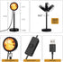 Bavcieu Sunset 360 4 Setting Lamp Projection Led Lights with Remote, Multicolor Night Light Rotation Rainbow Lights