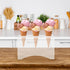 3-hole (3cm Yardwe Ice Cream Cone Holder Stand, U-shaped Diameter) Desktop Multi-cone Rack for Restaurant and Party