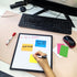 White Board Kit - 10 x 10" Whiteboard with 2 Dry Erase Markers, 6 Magnetic Notes - Double-sided Wall Hanging Board