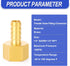 TAILONZ PNEUMATIC 1/4 Inch Barb x 1/4 Inch NPT Brass Female Hose Fitting Connector (Pack of 10)