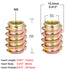 80 Pieces M6 Flush Nut Inserts Wood Bolt Furniture Headless Screw in Nut Threaded Fastener Connector for Wood Furniture Assortment(M6x15mm-H)