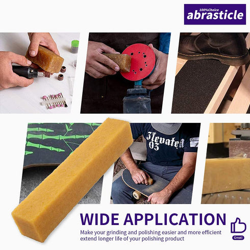 1-1/2" x 1-1/2" x 8" Inch Abrasive Cleaning Eraser Stick, Essential Accessory for Sanding Belts & Discs