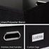 PRANDOM File Organizer Box - Set of 2 Collapsible Decorative Linen Storage with Lids for Office Cabinet (Black)