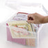 Greeting Card Storage & Organizer Box - 6 Colorful Removable Dividers for Holiday, Birthday, Get Well Cards, Crafts