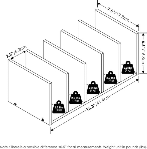 Furinno Hermite Desktop Bookshelf Storage Organizer for Home Office Supplies, Espresso