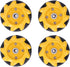 Generic 48mm Wheel Robot Mecanum Wheel Smart Robot Car Parts Accessories Directional DIY Toy Components (Two Pairs)