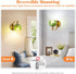 15 VerRon Rechargeable Battery Operated Wall Sconce with Green Glass Lampshade, Wireless Wall Scone Decor with Remote