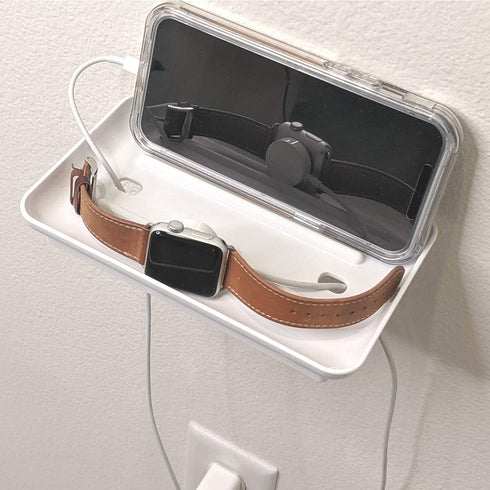(1, Wonder Shelf Small Adhesive Floating Wall Shelf for Bathroom, Over Toilet Paper Holder Mini Storage Rack for Phone