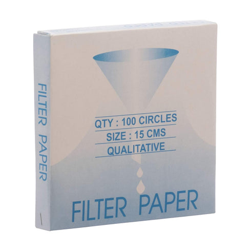 EISCO Premium Filter Paper, 15cm, Pack of 100 - Chemistry Filter Paper, Lab Filter Paper