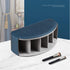 Remote Control Holder, Leather 5 Rooms Desk Organizer for Living Room, Bedside Table Remotes Caddy for TV Controllers
