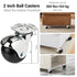 2" 360LBS, Set 4 ENYKE Ball Caster Wheels, Vintage Wheels for Furniture Chrome-Plated Silver Swivel Casters