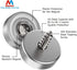 12 25 LB 0.79"*0.28" Countersunk 12 Counterparts Magnetpro Pieces Neodymium Magnets Force, Strong Magnets Size