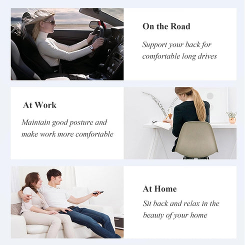 ZHZKGMLBVB Memory Foam Seat Cushion L Shaped Ergonomic Design Orthopedic Cushion for Office Chair and Car Non Slip