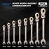 90 Set 8 Set 8 10 12 13 14 15 17 19MM, DISEN Teeth Ratchet Wrenches Pieces, Flex Head Ratcheting Wrench Metric Nickel