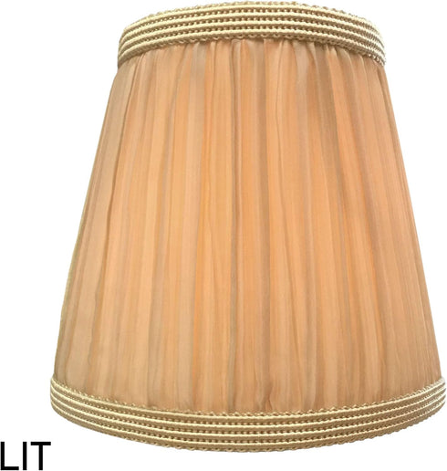 CS-1054-5AGL, 3 5 4.5 Royal Designs, Inc. Designer Mushroom Pleat Empire Chandelier Shade Antique Gold, x x