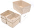 Welaxy Drawer Organizers Dividers Storage Bins, Home Office Deep Storage Bin 5-Pack Gift Solutions in Oatmeal