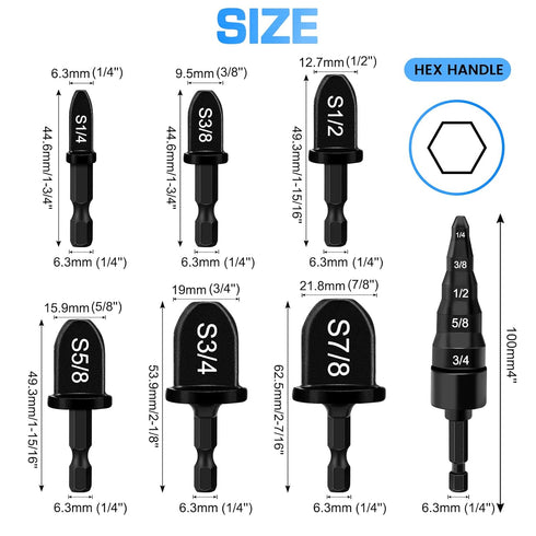 Hakkin 7PCS HVAC Repairing Set, Air Conditioner Copper Tube Expander with 5 in 1 Swaging Tool