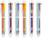 Hutou 0.5mm 6-in-1 Multicolor Ballpoint Pen - 6 Colors Retractable for Kids Party Favors (12 Pack)