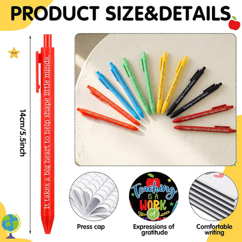 FunooFuno 36 2026 Pcs End of Year Teacher Gifts Inspirational Notebooks Pens and Thank You for Helping Me Grow Cards