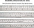 ZZTX Ruler Metal Straight Edge Stainless Steel Ruler Set, 6 Inch, 8 Inch, 12 Inch, 16 Inch, Bulk Set of 4