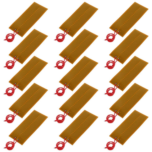 15pcs 45mmx100mm Film Heater Plate Adhesive Pad, PI Heating Elements Film 24V 30W Strip Heater