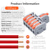 10Pcs Lever Wire Connectors, 1 in 5 Out DIY Mini Splicing Compact Quick Push-in Electrical Connectors