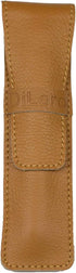 Single Pen Case Holder Sleeve, Thick Buffalo Full Grain Leather (Buffalo Light Tan)