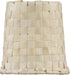 Aspen Creative 51006-2, 3" 4" 4" Set 2 Empire Clip-On Chandelier Lamp Shade, Natural Palm Leaf, Top x Bottom x Slant