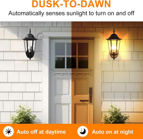 Bulbs Bulb, Bulb 60W 9W, 2700K,E26 4 Pack TJOY Dusk to Dawn Light Outdoor, Light Sensor LED Light Automatic on/Off