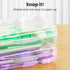 6 Pack Sooez Pencil Box, Hard Pencil Boxes for School Supplies Bulk, Large Plastic Pencil Case with Lid, Clear Pencil