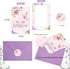 Hunanyume 24 Pack 4x6 Inch Unique Funeral Thank You Cards with Envelopes & Stickers - Watercolor Floral Butterflies