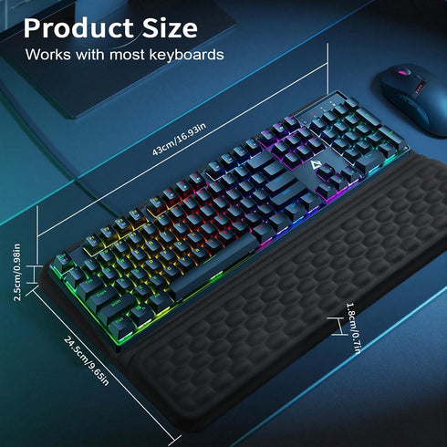 Starvortex 43cm Computer Keyboard Stand with Wrist Rest, Ergonomic Keyboard Pad with Wrist Support, Keyboard Riser