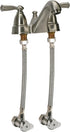 Fluidmaster B1F48 Faucet Connector, 4 Ft Braided Stainless Steel - 3/8 Female Compression x 1/2 F.I.P. Thread